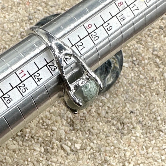 Kambaba jasper Victorian silver gem ring - Picture 3 of 3